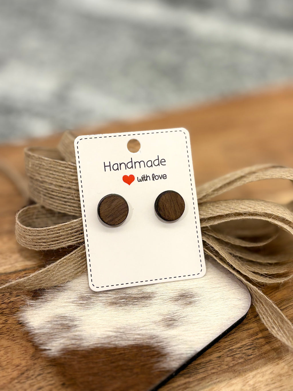 Walnut Stud Earrings