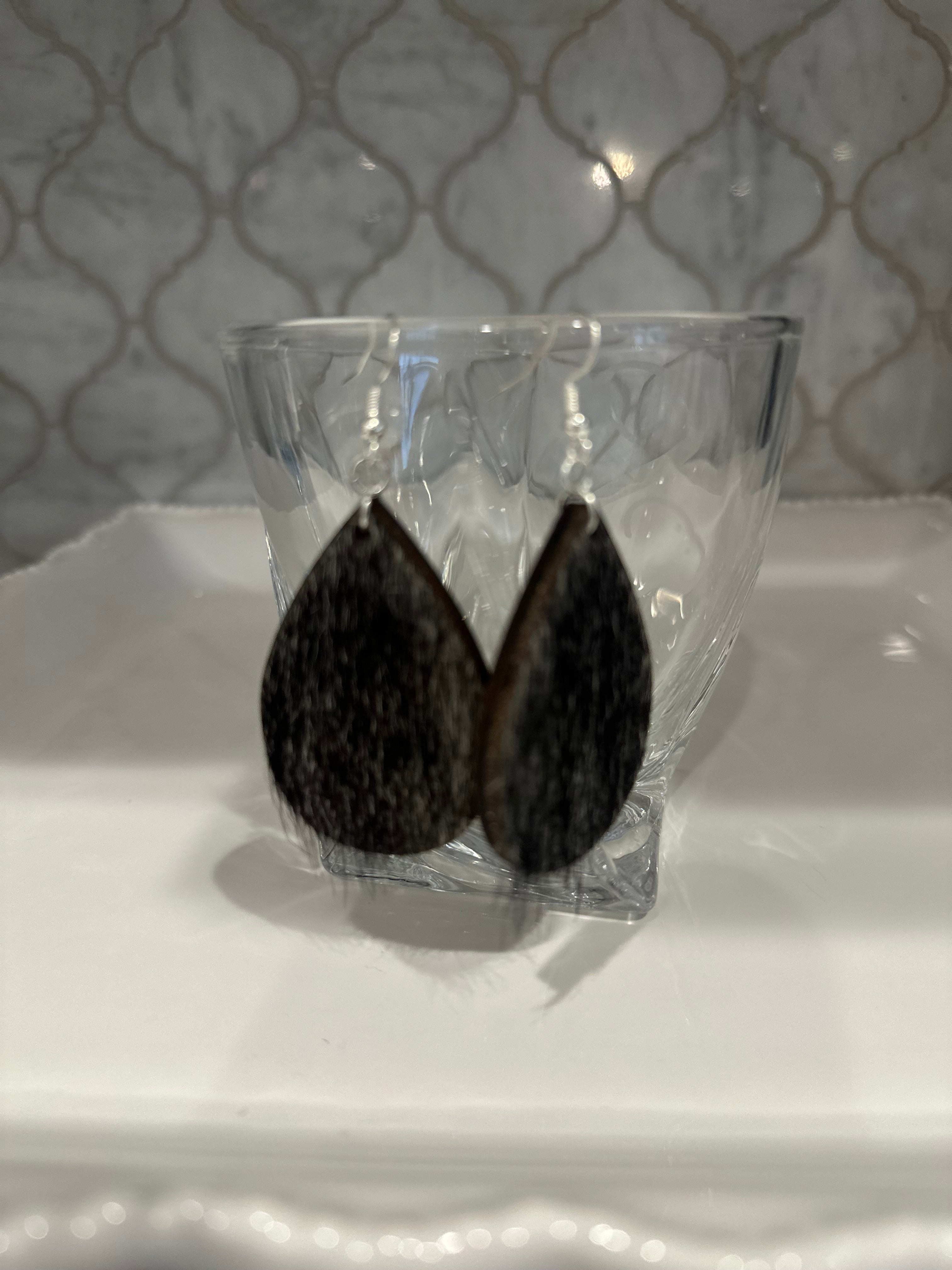 Western Earrings Cowhide Dangles