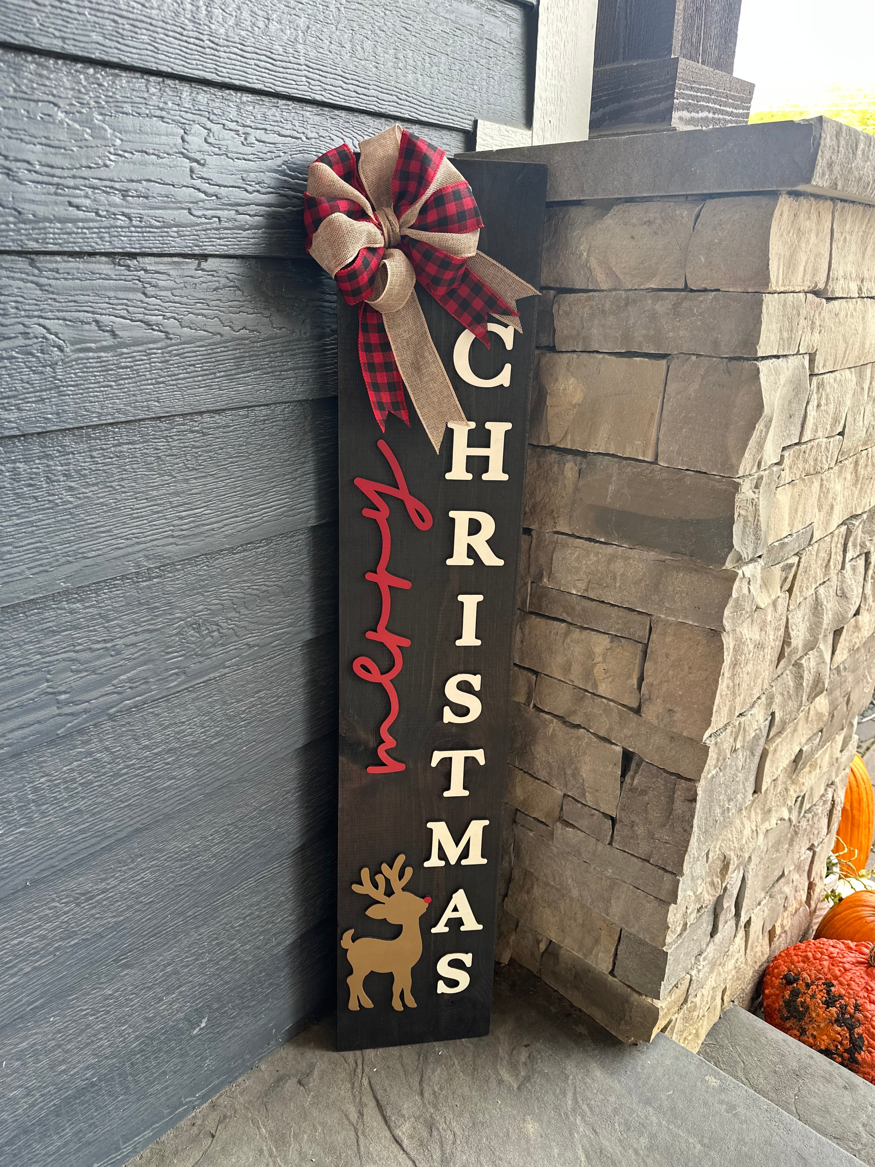 Merry Christmas 4' Porch leaner