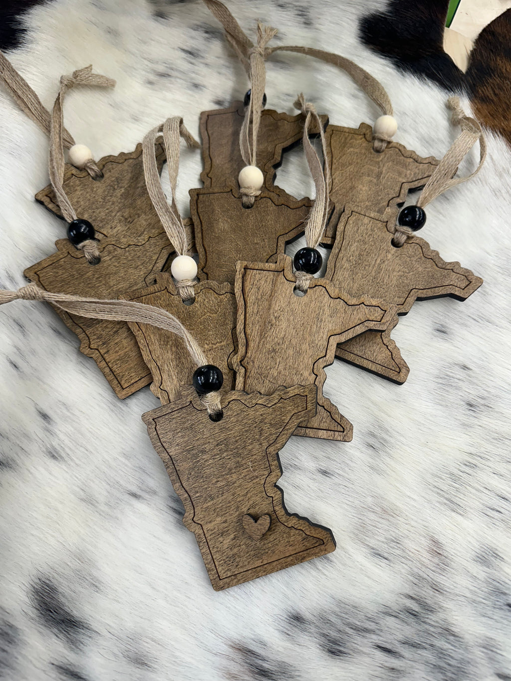 Minnesota Ornament with Heart