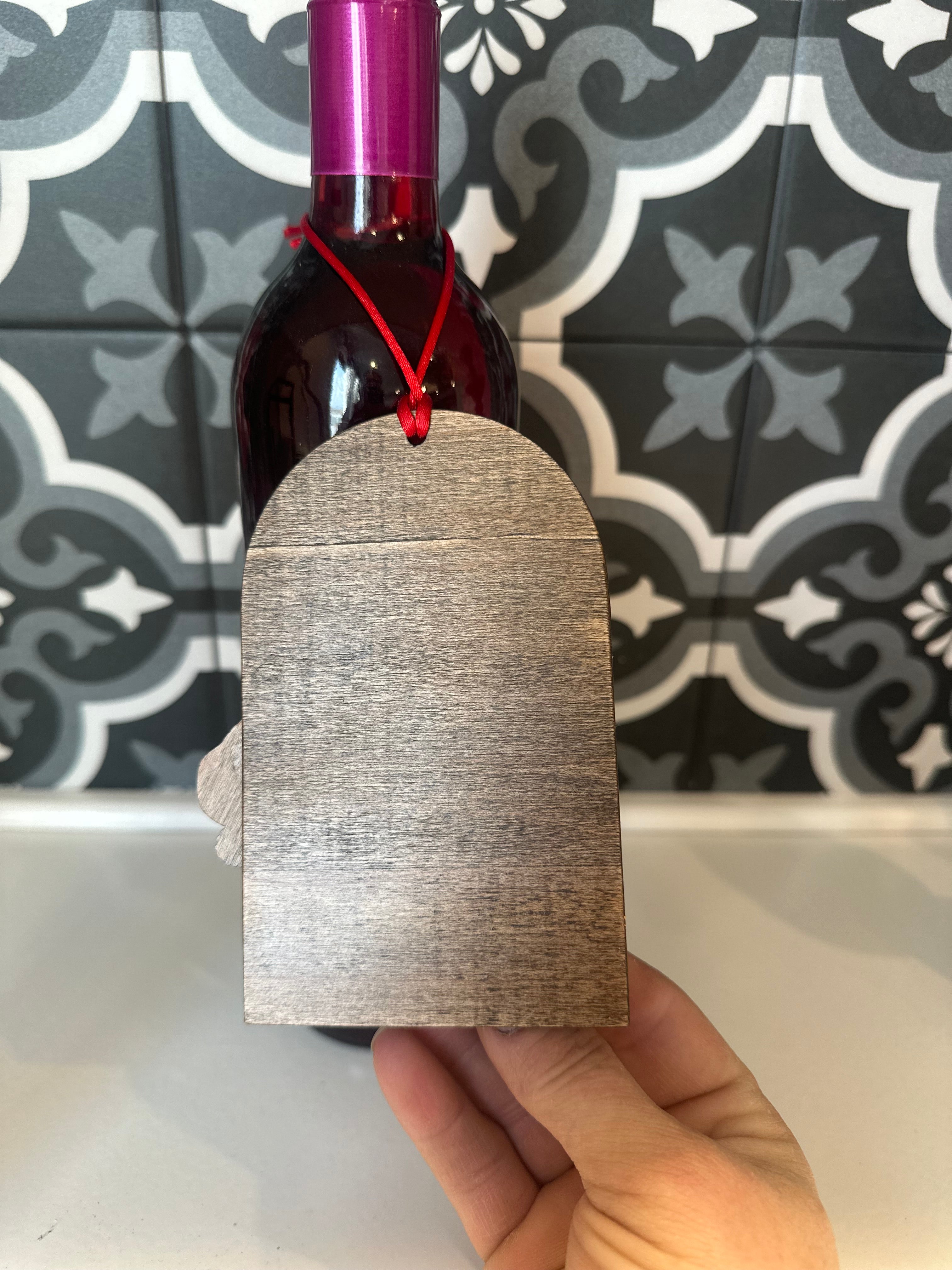 Tis the Season to be Tipsy Wine Ornament - Funny Christmas Gift for Wine Lovers - Layered Wood Decor - Hostess Gift Idea