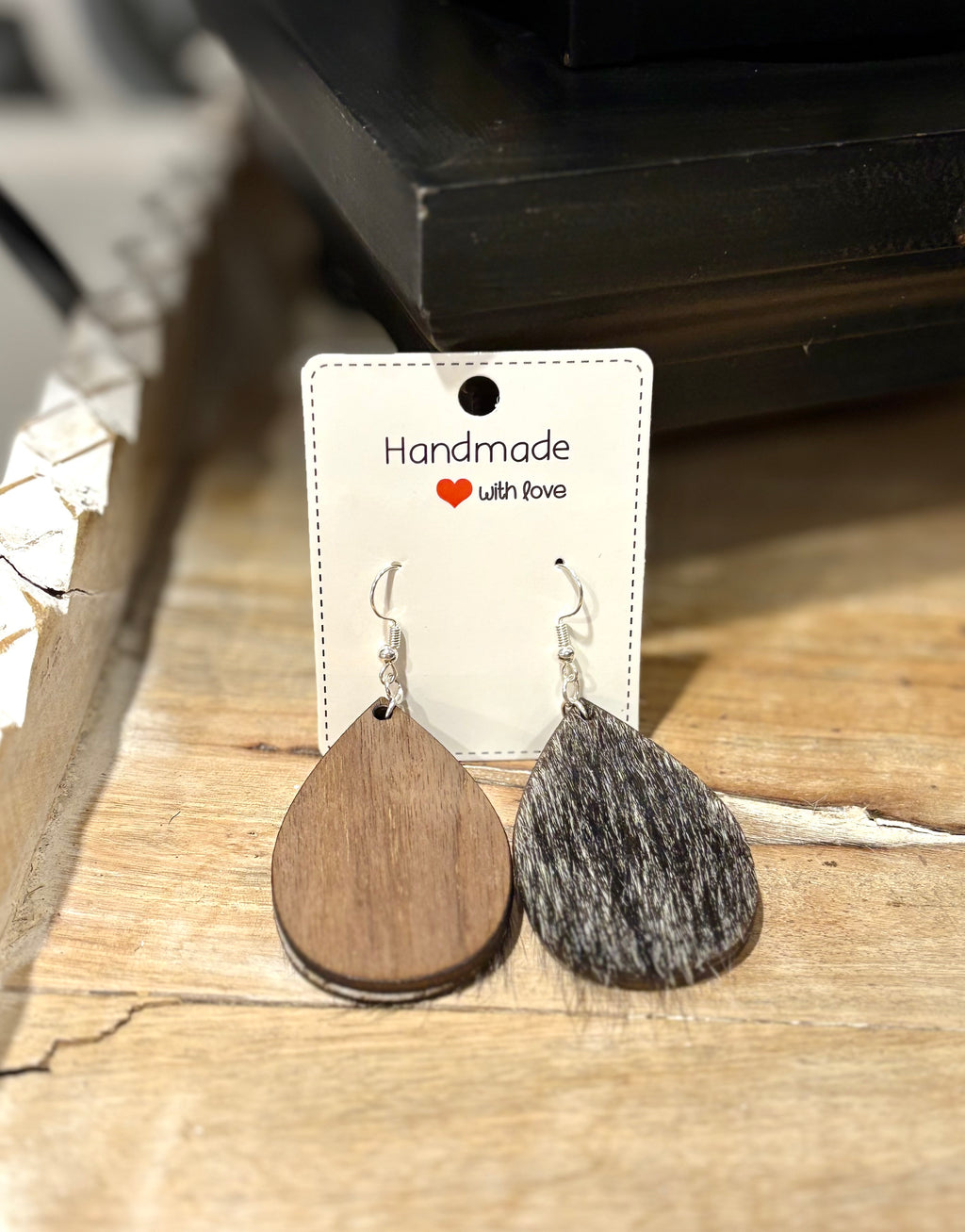 Western Earrings Cowhide Dangles