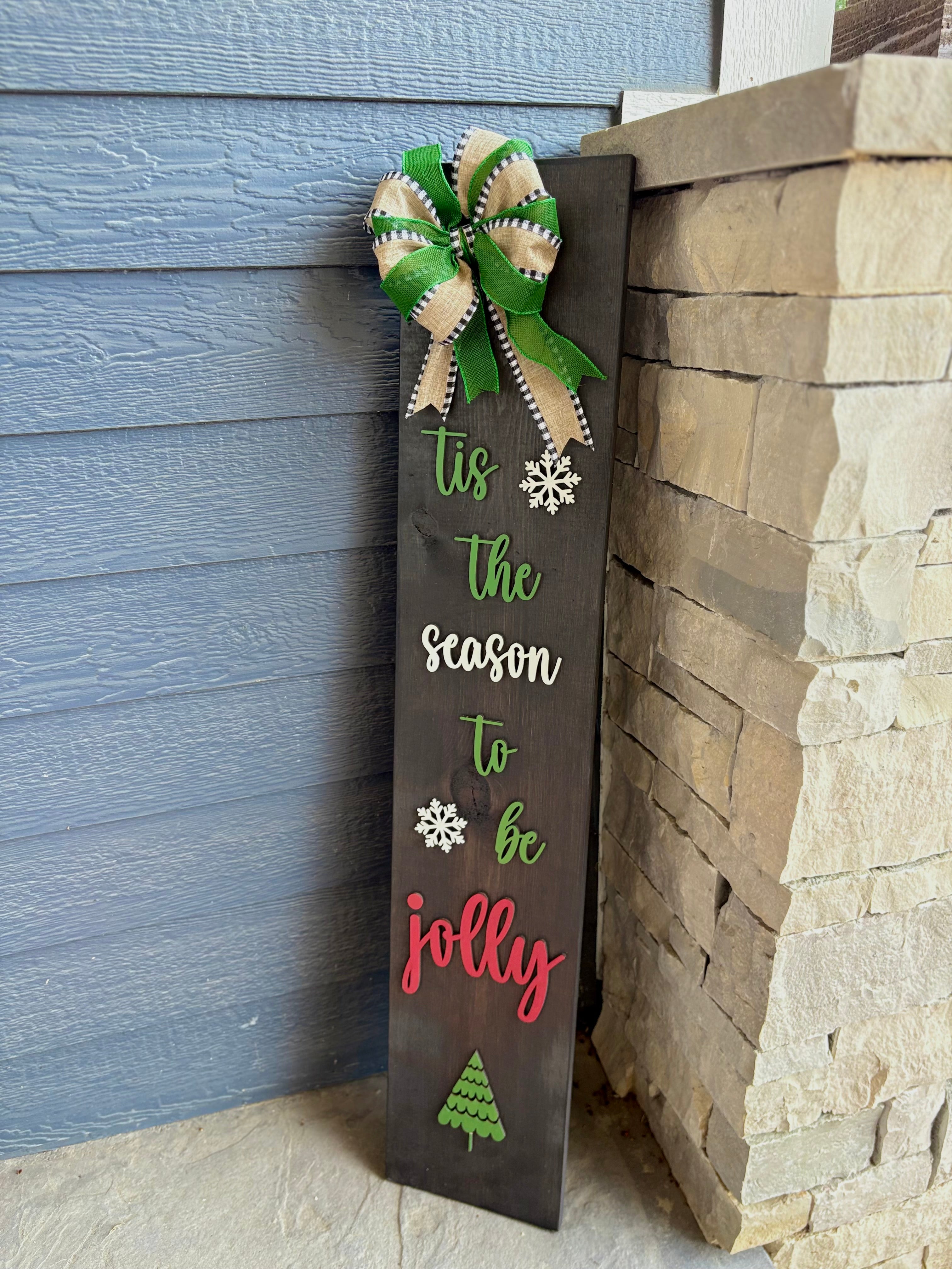 Tis the Season to be Jolly, 4' Porch Leaner