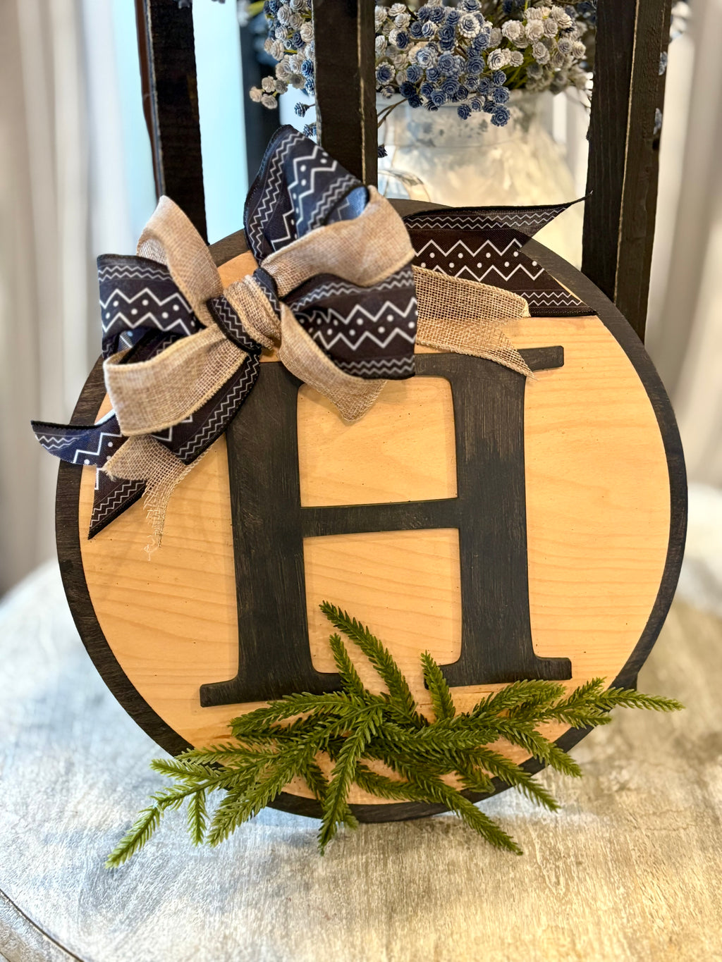 Last Name Initial Holiday Sign