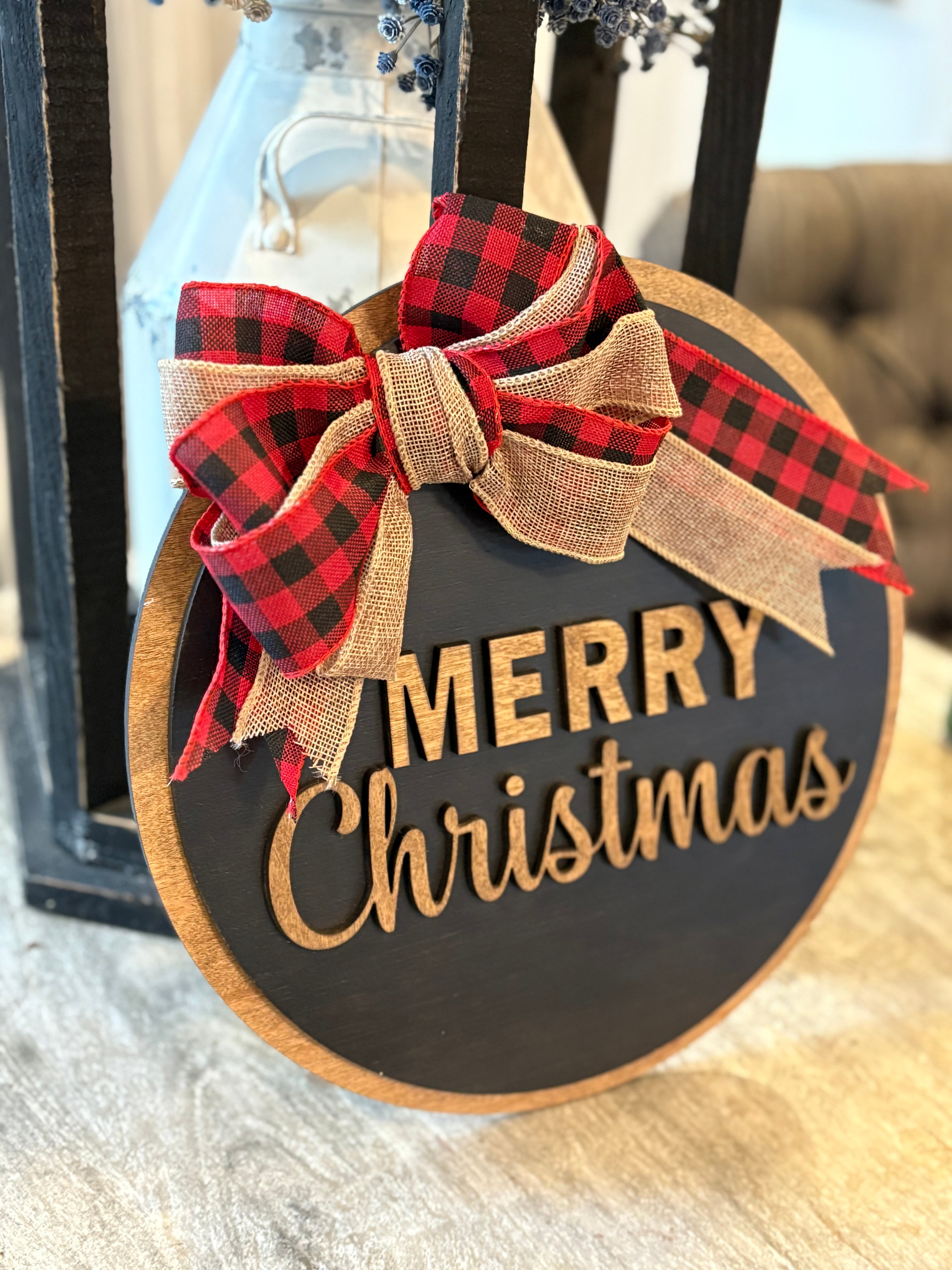 Merry Christmas Round Sign