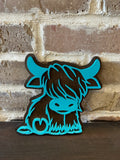 Highland Cow Double layered art