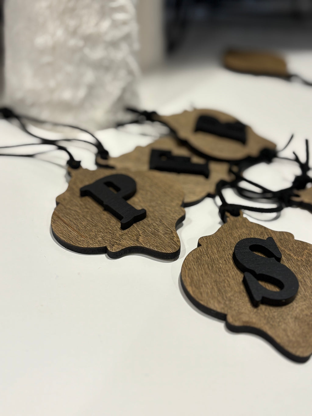 Personalized Letter Ornaments - Boho Western Layered Wood Christmas Decor - Custom Initial Gift - Handcrafted Keepsake