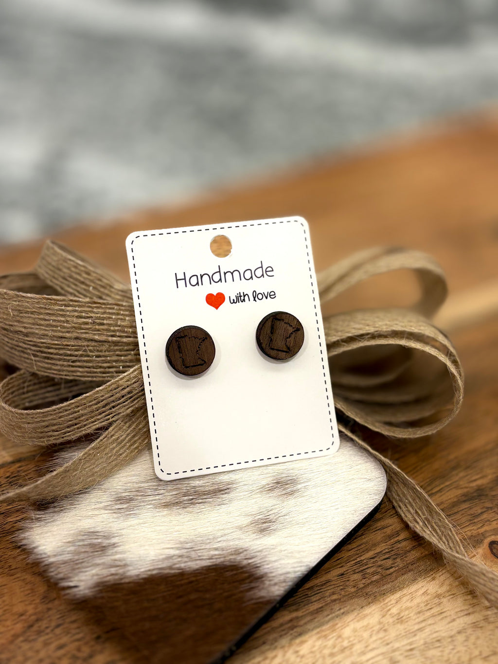 Walnut Stud Earrings