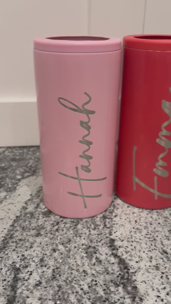 Custom Engraved Koozie Cups Ideal for Wedding Party Gifts, Holiday Stocking Stuffers and Personalized Friend Presents
