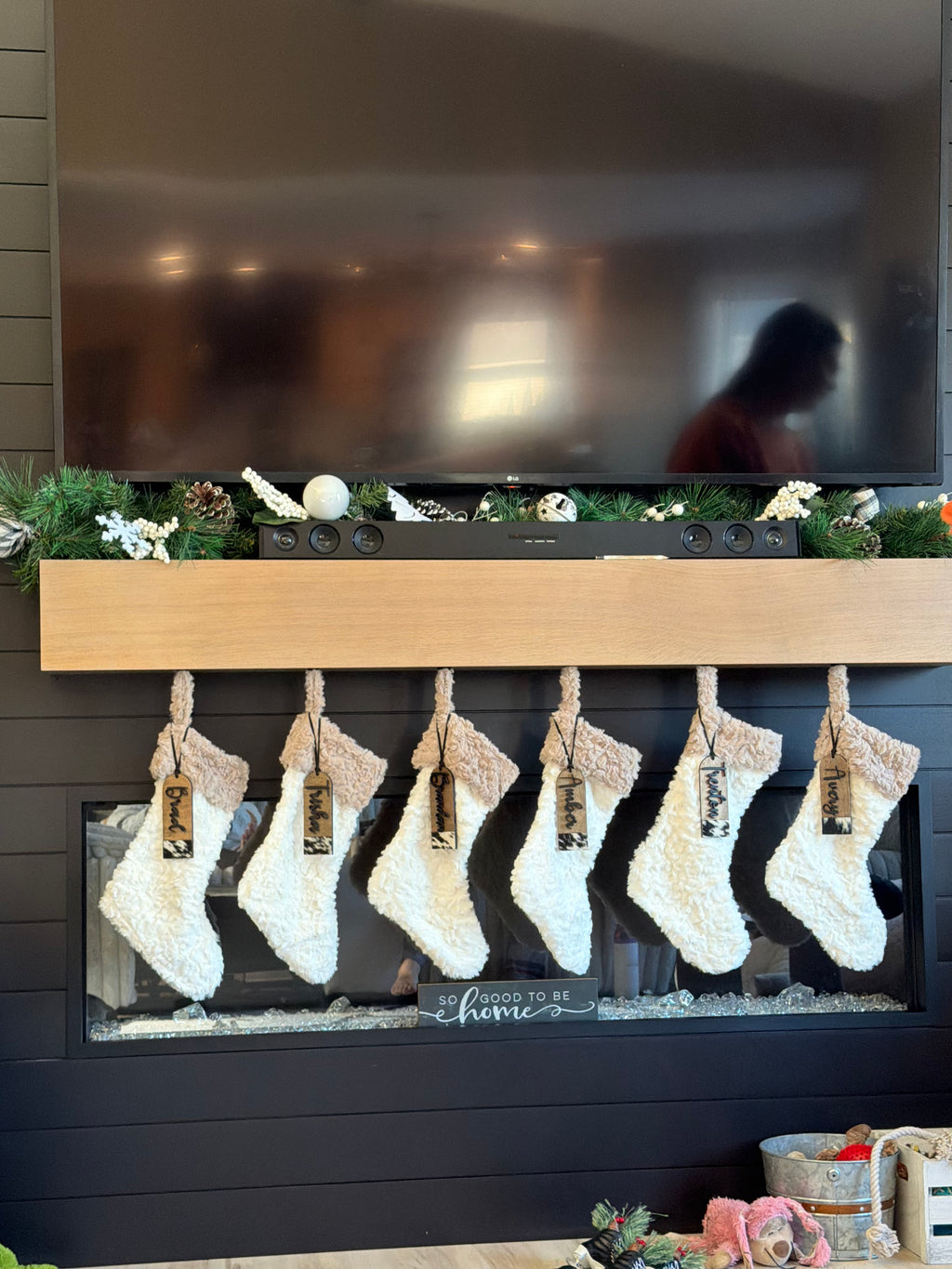 Custom Cowhide Stocking Tags Perfect for Western Christmas Decor, Holiday Gift Wrapping and Rustic Ornament Displays